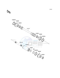 KVF 650 G [BRUTE FORCE 650 4X4I HARDWOODS GREEN HD] (G6F-G9F) G7F drawing DRIVE SHAFT-PROPELLER