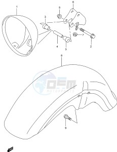 GZ250 (K2) drawing HEADLAMP HOUSING (MODEL K3)