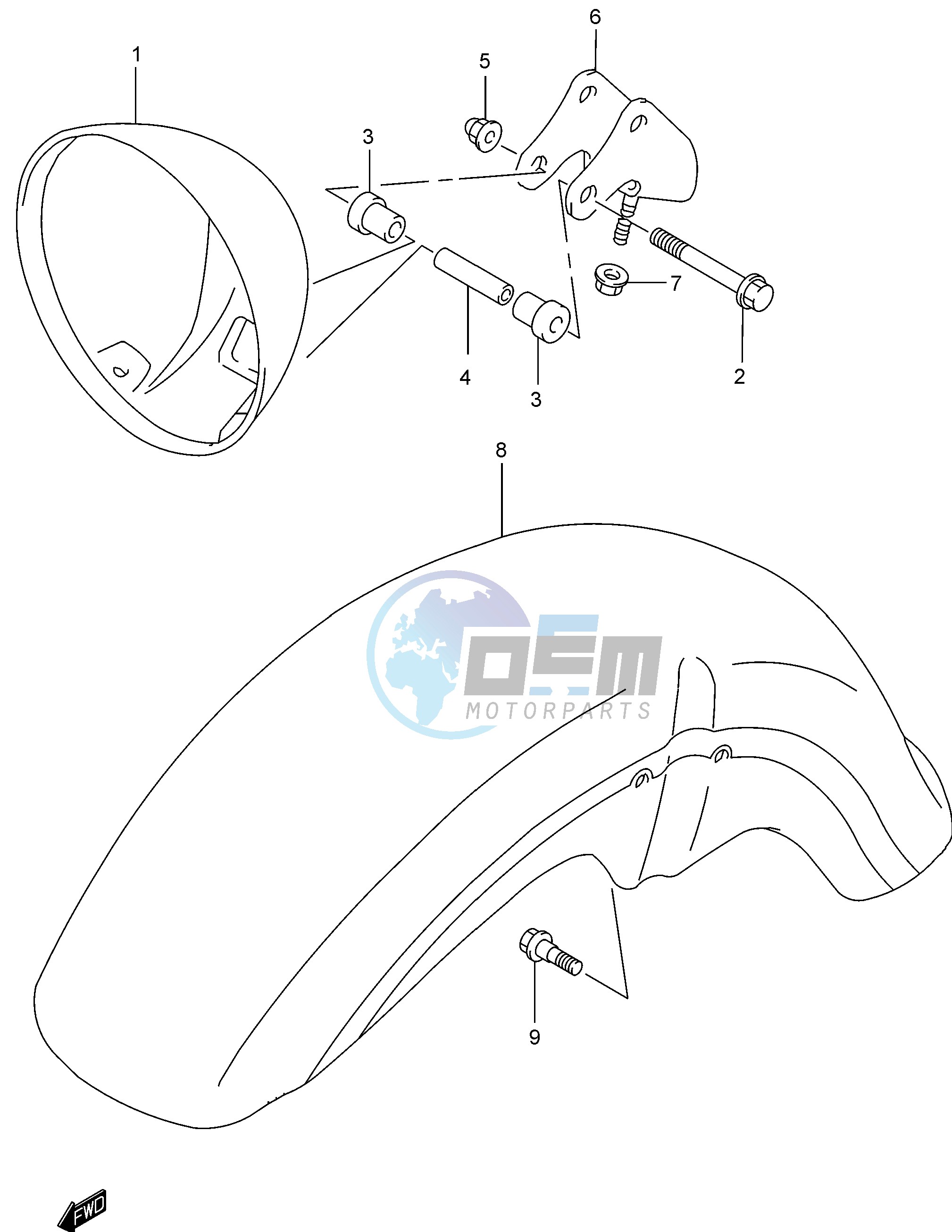 HEADLAMP HOUSING (MODEL K3)