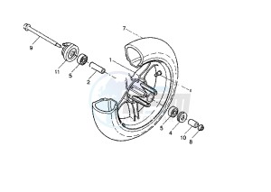 YQ AEROX 50 drawing FRONT WHEEL