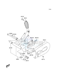 KFX50 KSF50-A3 EU drawing Rear Suspension