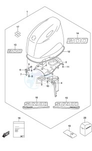 DF 200A drawing Engine Cover (Black)