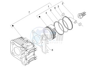 Liberty 125 4t drawing Cylinder-piston-wrist pin unit