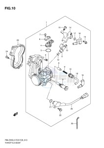 RM-Z250 (E3-E28) drawing THROTTLE BODY