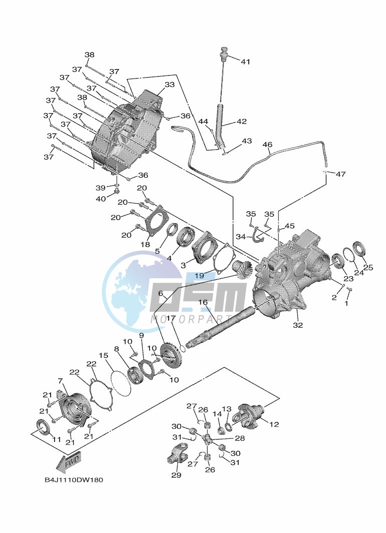 MIDDLE DRIVE GEAR