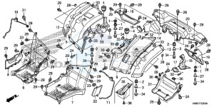 TRX680FAH Europe Direct - (ED) drawing REAR FENDER