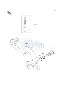 KX 250 T [KX250F] (T8F) T8F drawing BRAKE PEDAL