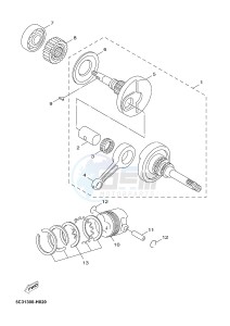 YN50F OVETTO 4T (2ACG) drawing CRANKSHAFT & PISTON