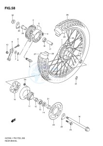 GZ250 (P3) drawing REAR WHEEL