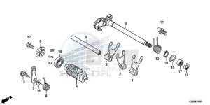 CRF250LAH CRF250LA ED drawing GEARSHIFT DRUM