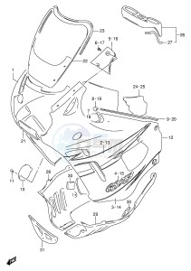 GSX750F (E4) drawing COWLING BODY