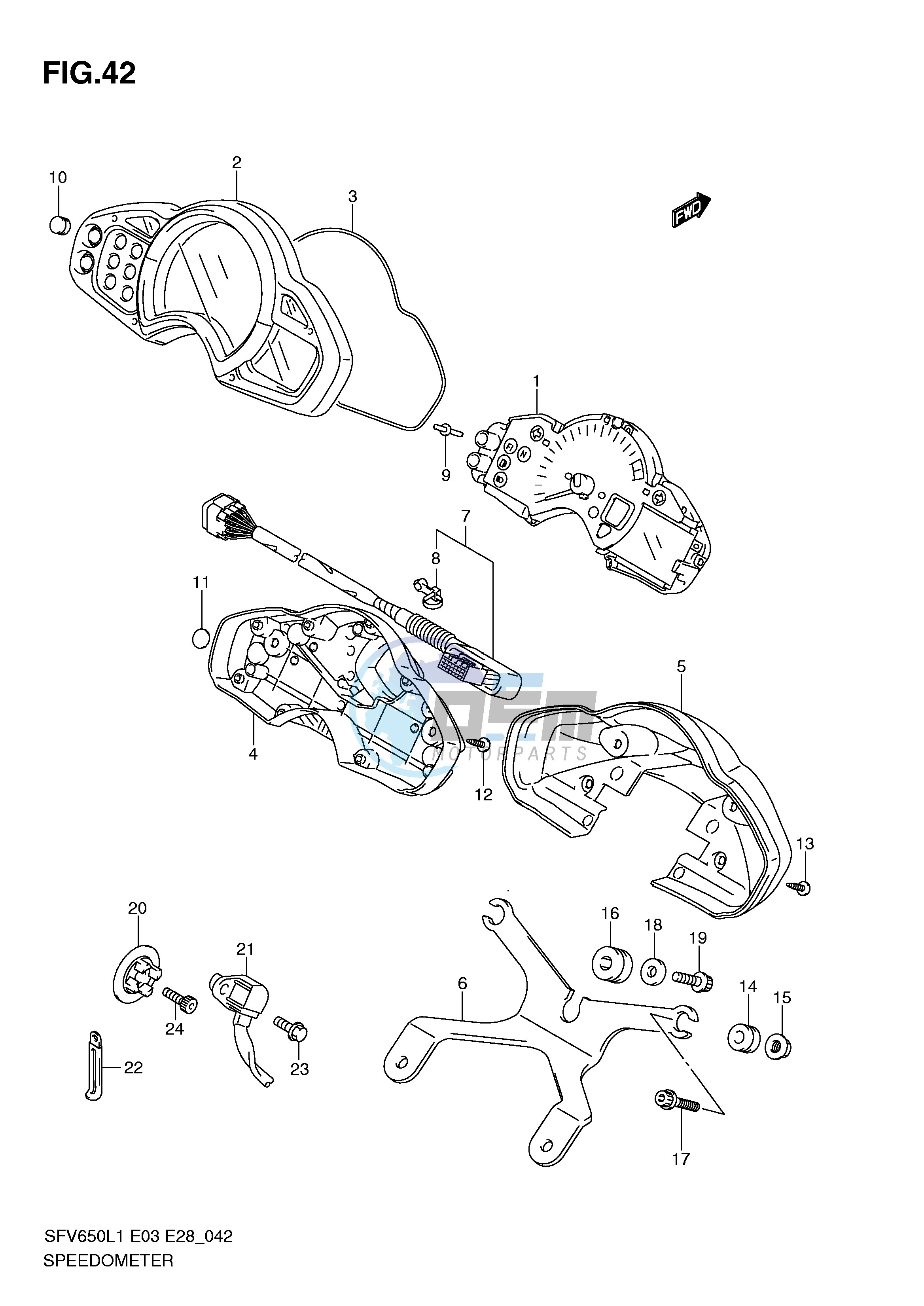 SPEEDOMETER (SFV650AL1 E28)