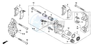 TRX500FE drawing FRONT BRAKE CALIPER