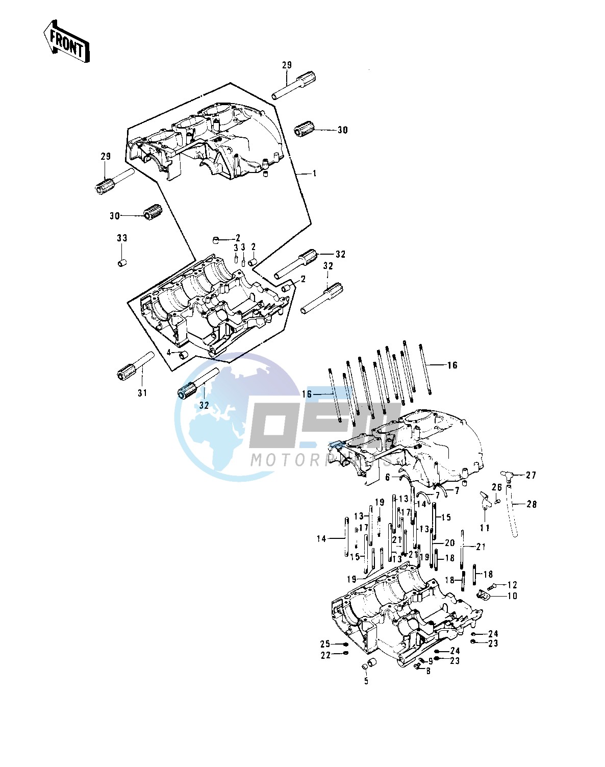 CRANKCASE -- 74-75 S3_S3-A- -