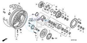 CB1000R9 Europe Direct - (ED) drawing REAR WHEEL