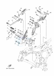 MT-07 MTN690 (BAT8) drawing STAND & FOOTREST 2