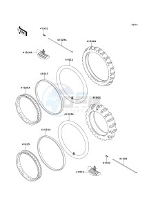 KDX 220 A [KDX220R] (A4-A8) [KDX220R] drawing WHEELS_TIRES