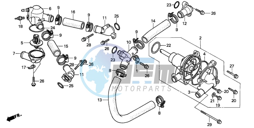 WATER PUMP/WATER PIPE