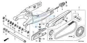 CB600FA UK - (E / MKH) drawing SWINGARM