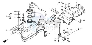 TRX400EX FOURTRAX 400 EX drawing FUEL TANK