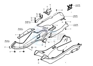 X9 EVOLUTION 125 drawing Side covers