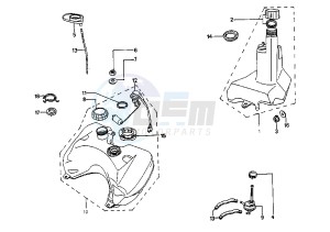 SPEEDFIGHT - 100 cc drawing FUEL AND OIL TANK