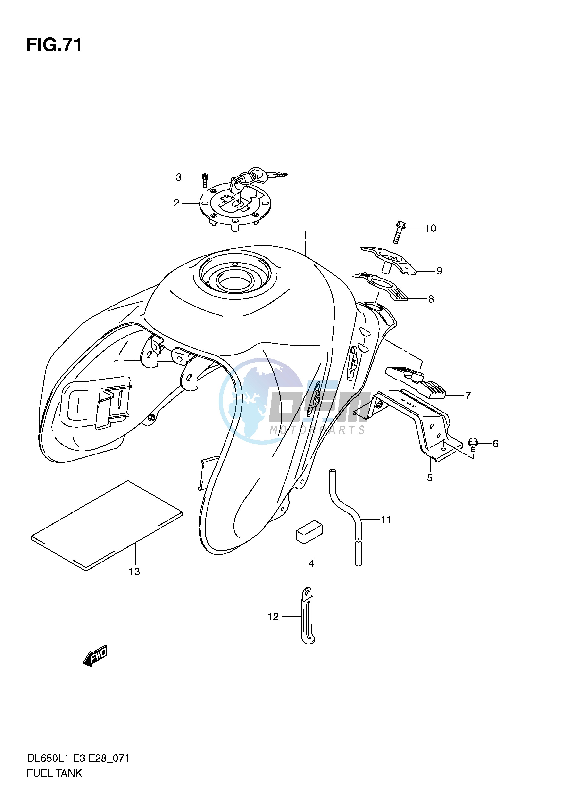 FUEL TANK (DL650L1 E33)