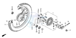 CM125C drawing REAR WHEEL