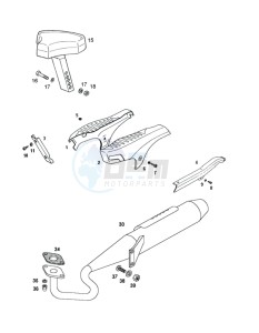 LUXE_E-START_EX_25-45kmh 50 drawing Exaust-seat-covers