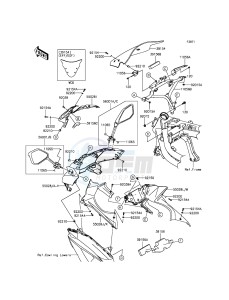 ER-6F EX650EEF XX (EU ME A(FRICA) drawing Cowling