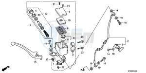 VTR2509 U drawing FRONT BRAKE MASTER CYLINDER