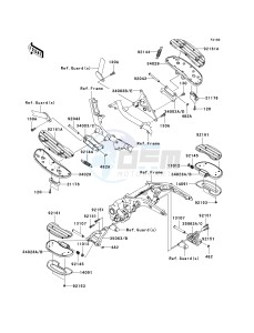 VN 1600 D [VULCAN 1600 NOMAD] (D6F-D8FA) D7FA drawing FOOTRESTS