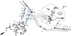 XL1000V VARADERO drawing HANDLE PIPE/TOP BRIDGE