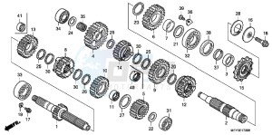 CRF450XC drawing TRANSMISSION