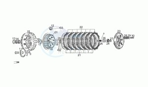 Moto 6.5 650 drawing Clutch