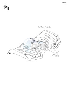 BRUTE FORCE 750 4x4i EPS KVF750GHF EU drawing Reflectors(EU)