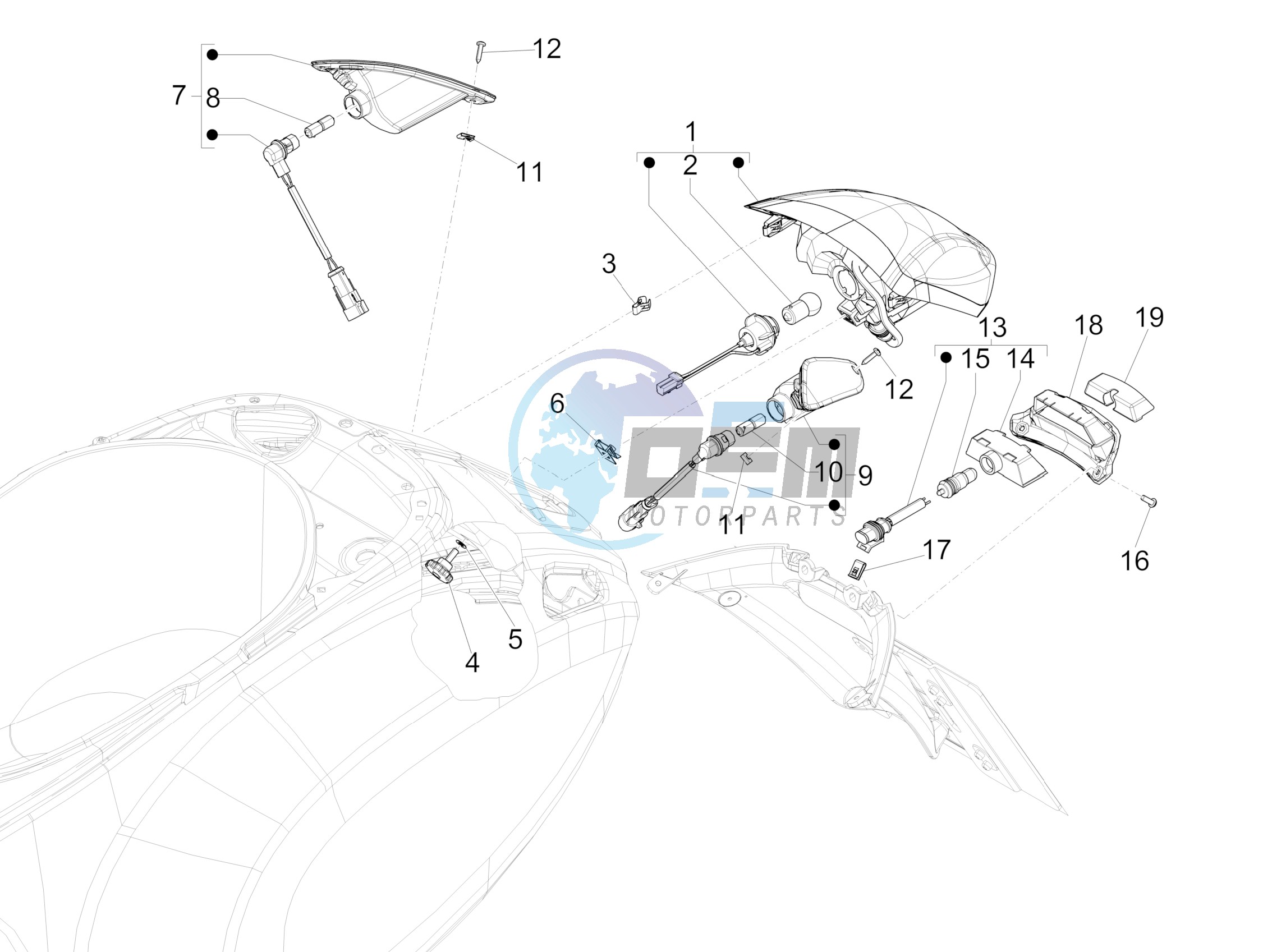 Rear headlamps - Turn signal lamps