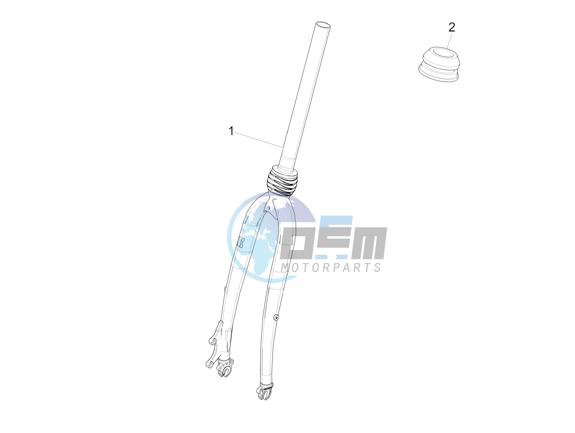 Fork/steering tube - Steering bearing unit