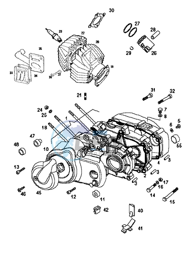 Crankcase-cylinder