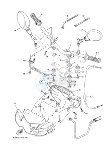 T110C (40BB) drawing STEERING HANDLE & CABLE