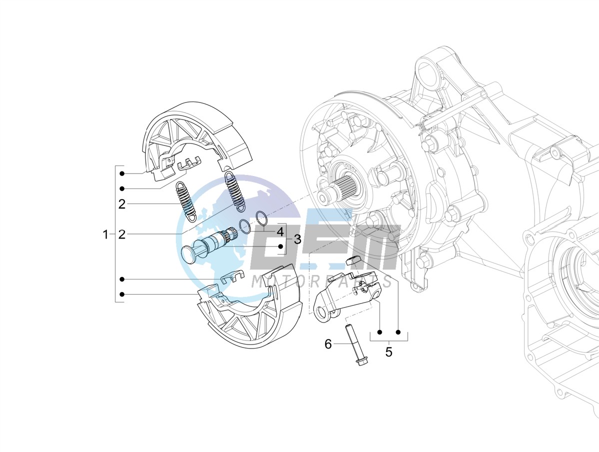 Rear brake - Brake jaw