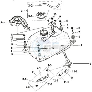 TRACKRUNNER 200 drawing FUEL TANK - FUEL CUT