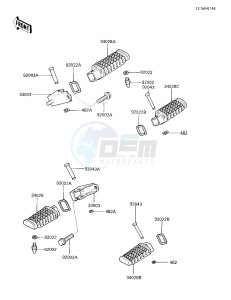 EX 250 E [NINJA 250R] (E1-E2) [NINJA 250R] drawing FOOTRESTS