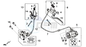 JOYRIDE 125 EVO L6 drawing BRAKE CALIPER FOR / BRAKE CALIPER ACHTER