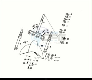 FIDDLE II 50 EFI (AF05W6-EU) (M2) drawing STEERING STEM - FRONT CUSHION