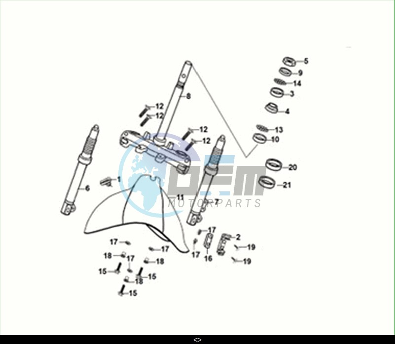 STEERING STEM - FRONT CUSHION