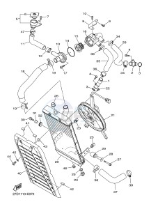 XVS1300CU XVS1300 CUSTOM (2SS3) drawing RADIATOR & HOSE