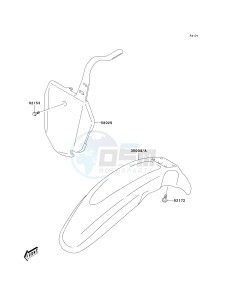 KLX 125 B [KLX125L] (B1-B3) [KLX125L] drawing FRONT FENDER-- S- -