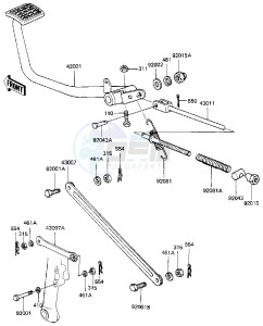 KZ 440 B (B1) drawing BRAKE PEDAL_TORQUE LINK -- 81 B2- -