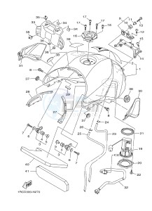 MT09 900 (1RCD 1RCE) drawing FUEL TANK